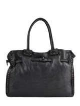 Sac Shopping Cuir Milano Noir dewashed DE17115