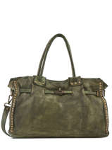 Schoudertas Dewashed Leder Milano Groen dewashed DE17115