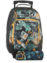 Sac A Dos  Roulettes 2 Compartiments Quiksilver Noir kids QBBP3035