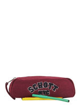 Trousse 1 Compartiment College Schott Marron college 18-11724-vue-porte