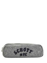 Trousse 1 Compartiment Schott Gris college 18-11728