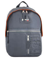 Sac  Dos 1 Compartiment Schott Argent army 18-62708