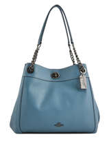Shoppingtas Edie Leder Coach Blauw edie 36855