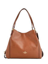 Sac Shopping Edie 31 Cuir Coach Marron edie 57125
