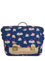 Boekentas Jeune premier Blauw canvas ITX18