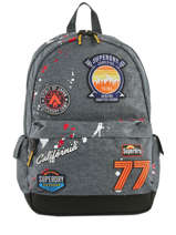 Sac A Dos 1 Compartiment Superdry Gris backpack men M91013NQ