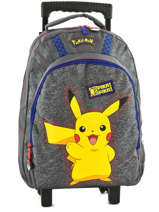 Sac  Dos  Roulettes Pokemon Gris pika pika 160-8487