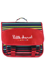 Cartable 2 Compartiments Little marcel Rose raye 8874