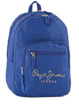 Sac  Dos 2 Compartiments Pepe jeans Bleu harlow 66824