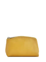 Porte-monnaie Cuir Milano Jaune caviar G008