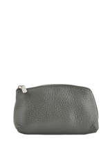 Porte-monnaie Cuir Milano Gris caviar G008