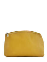 Trousse Cuir Milano Jaune caviar G009