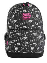 Sac  Dos 1 Compartiment Superdry Noir backpack woomen G91007JR