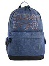Sac  Dos 1 Compartiment Superdry Noir backpack woomen G91007MR
