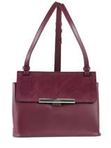 Sac Bandoulire Lily Velours Lancaster Rouge lily velours 432-30