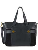 Sac Shopping Dolores Cuir Nat et nin Noir vintage DOLORES