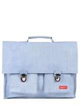 Cartable 1 Compartiment Bakker Bleu jeans CAR38JEA