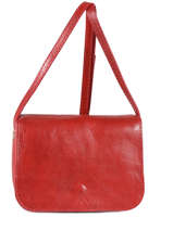 Sac Bandoulire Tempo Cuir Milano Rouge tempo TE18061