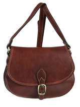 Sac Bandoulire Tempo Cuir Milano Marron tempo TE18062