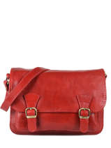 Cross Body Tas Tempo Leder Milano Rood tempo TE18063