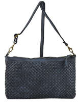 Sac Bandouli�re Dewashed Cuir Milano Bleu dewashed TR17116