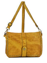 Cross Body Tas Dewashed Leder Milano Bruin dewashed DE17111