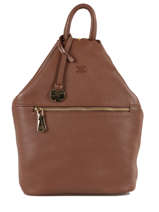 Sac  Dos Caviar Cuir Crinkles Marron caviar 9972