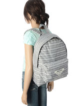 Sac  Dos 1 Compartiment Roxy Gris back to school RJBP3731-vue-porte