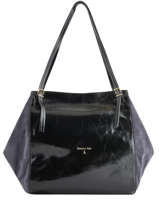 Sac Shopping Leather Suede Patrizia pepe Noir leather suede 2V8429