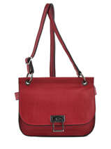 Sac Port paule Tess Cuir Etrier Rouge tess ETESS10