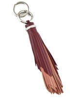 Porte-cls Grand Pompon Cuir Lancel Violet charms A07305