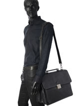 Serviette 3 Compartiments Etrier Noir spider S34207-vue-porte