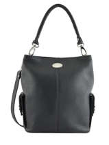 Bucket Bag Vesuvio Leder Mac douglas Zwart vesuvio MEGVES-W