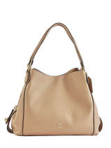 Sac Shopping Edie 31 Cuir Coach Beige edie 57125