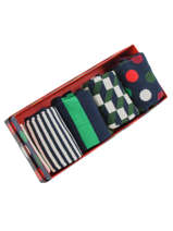 Coffret Cadeau 4 Paires De Chaussettes Pour Lui Happy socks Multicolore pack XBDO09