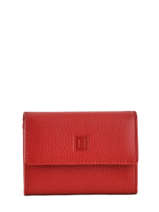 Portemonnee Leder Hexagona Rood toucher 627443