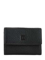 Porte-monnaie Cuir Hexagona Noir toucher 627443