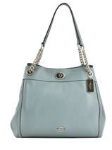 Sac Shopping Edie Cuir Coach Vert edie 36855