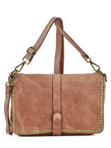 Sac Bandouli�re Dewashed Cuir Milano Rose dewashed DE17112