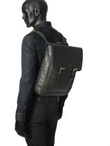 Business Rugzak Basilic pepper Zwart urban BURB07-vue-porte