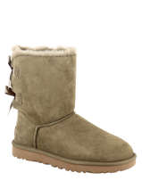 Boots Bailey Bow Ii En Cuir Ugg Beige accessoires 1016225