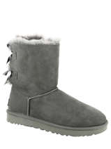 Boots Bailey Bow Ii En Cuir Ugg Gris women 1016225