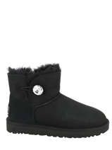 Boots mini bailey button en cuir-UGG