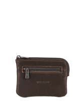 Portemonnee Met Sleutelhanger Leder Wylson Bruin rio W8190-2