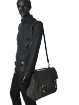Aktetas Basilic pepper Zwart urban BURB04-vue-porte