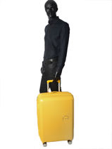Valise Rigide S Soundbox American tourister Jaune soundbox 32G002-vue-porte
