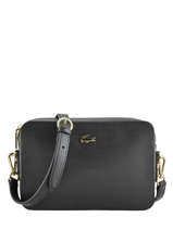 Sac Bandoulire Chantaco Cuir Lacoste Noir chantaco NF2731CE