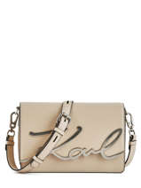 Cross Body Tas K Signature Leder Karl lagerfeld Beige k signature 81KW3057