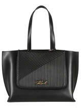 Sac Port paule Signature Quilted Cuir Karl lagerfeld Noir signature quilted 91KW3067