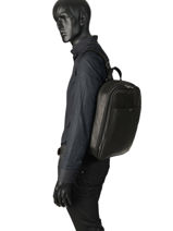 Laptoptas 2 Compartimenten Foures Zwart baroudeur 96661-vue-porte